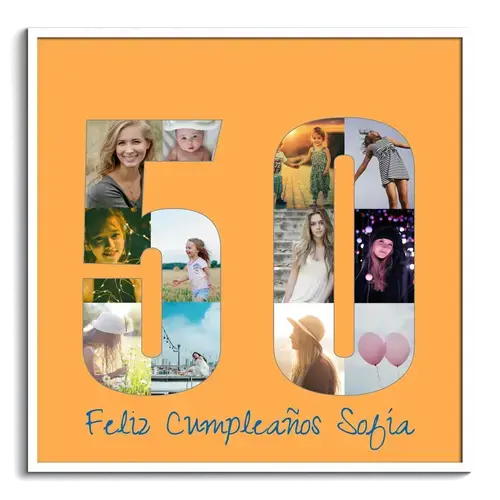 Crea tu collage de fotos personalizado para cumpleaños o bodas doradas