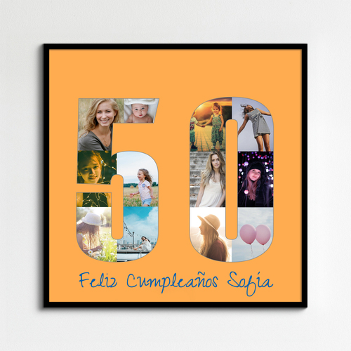 Crea tu collage de fotos personalizado para cumpleaños o bodas doradas