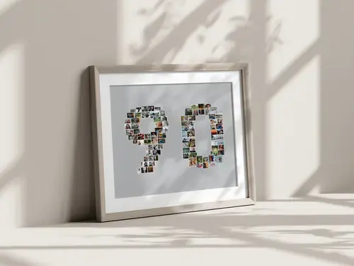 Collage personalizada de números con fotos