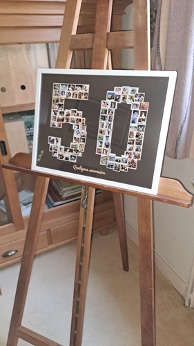 Foto del cliente Alain para la valoración Impresión Fotocollage Póster enmarcado (madera, blanco) 40x30cm