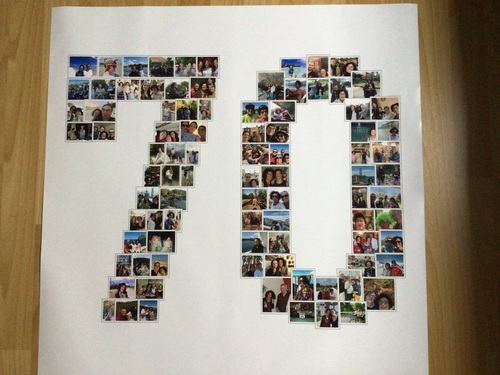 Foto del cliente Brigitte para la valoración Impresión Fotocollage Póster 70x70cm
