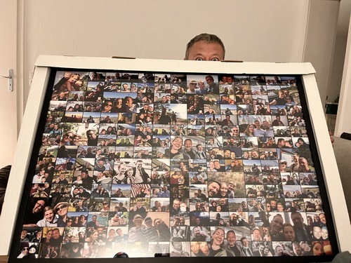 Foto del cliente Katrin para la valoración Impresión Fotocollage Póster enmarcado (madera, negro) 100x70cm