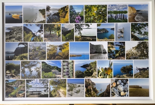 Foto del cliente Rose para la valoración Impresión Fotocollage Póster enmarcado (madera, blanco) 90x60cm