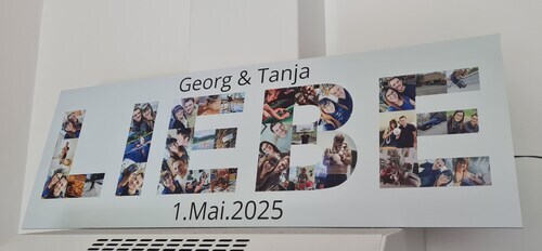 Foto del cliente Tanja para la valoración Impresión Fotocollage Espuma rígida 90x30cm