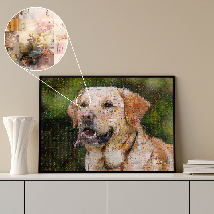 Retrato Mosaico Personalizado de Perros