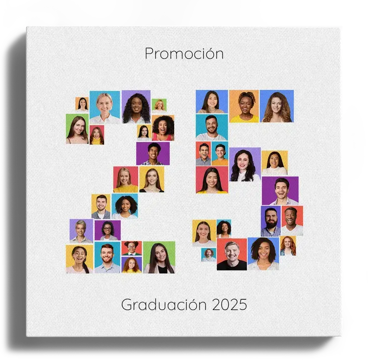 Personas del ano de graduacion como collage de fotos