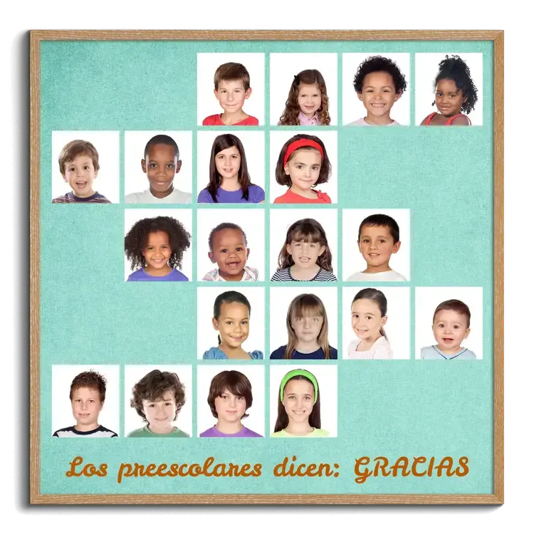 Despedida kindergarten escuela como collage de fotos creativo