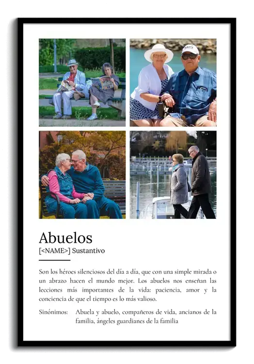 Póster Definición Personalizado: Abuelos