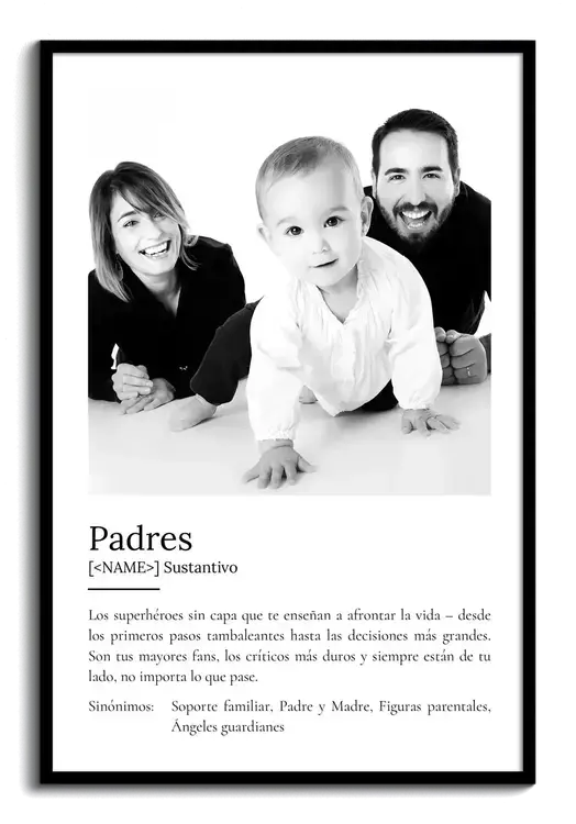Póster de Definición "Padres" Personalizado