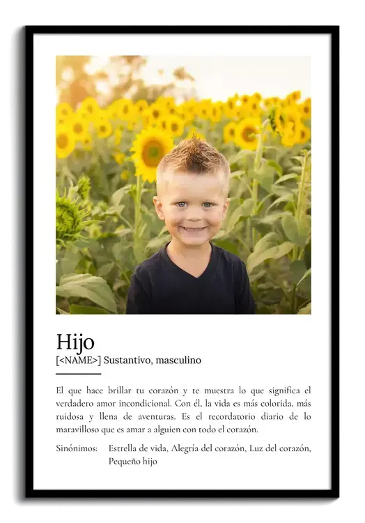 Póster Definición: Hijo (Duden) персонализированное