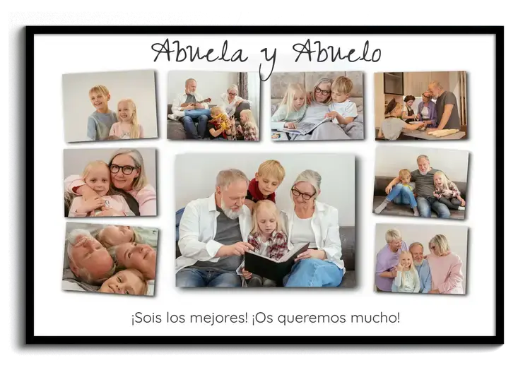 Regalo para abuelos ustedes son los mejores collage de fotos