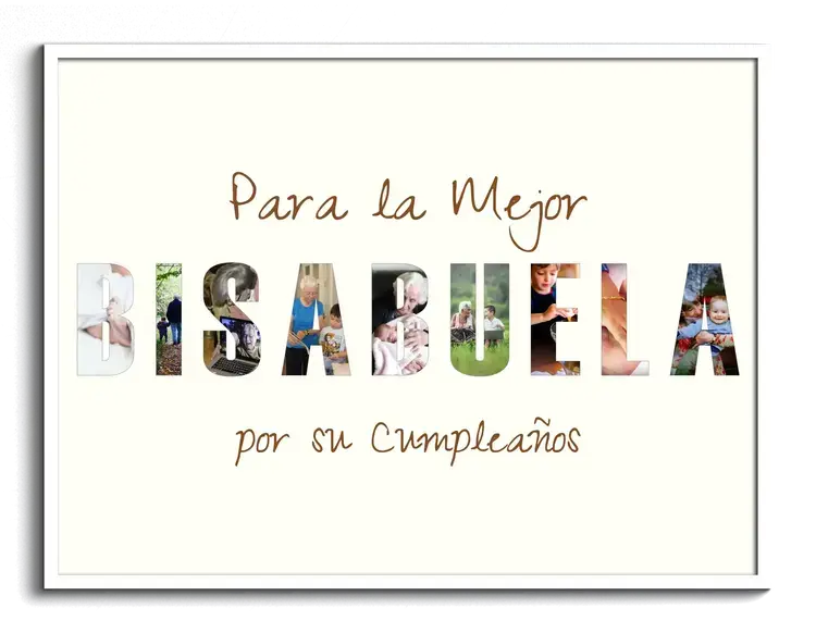 Fotos como collage texto para la mejor BISABUELA en cumpleanos