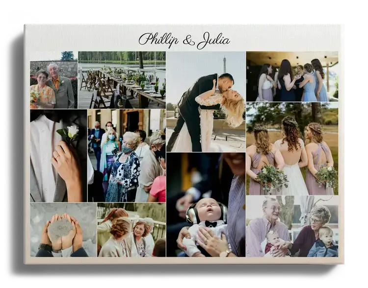 Fotocollage como Regalo o Recuerdo de Fotos de Boda