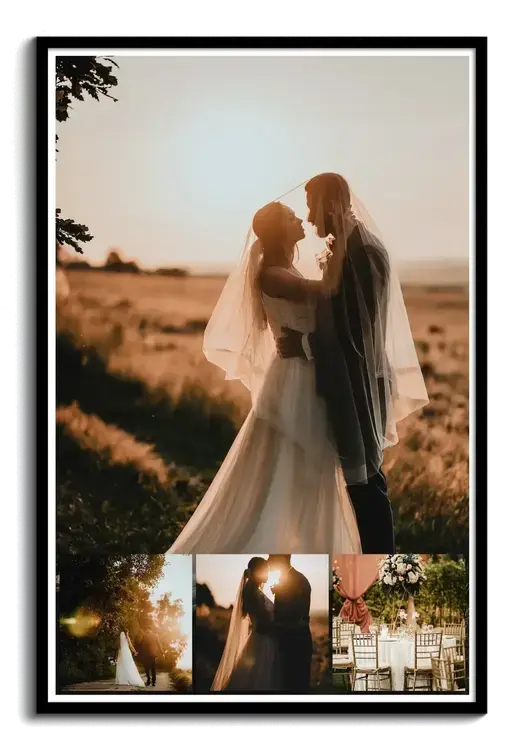 Collage de Boda Personalizada: Estilo Elegante