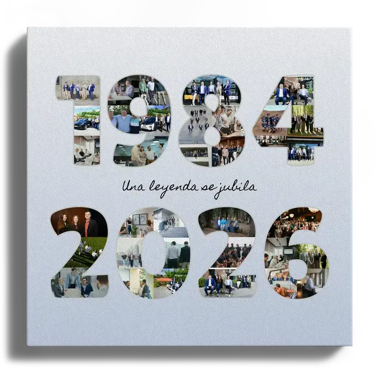 Regalo de despedida para un companero collage de fotos con anos
