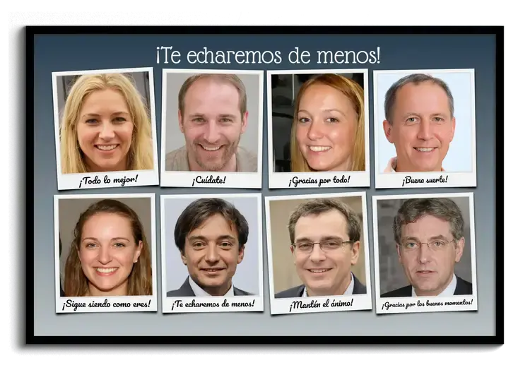 Fotocollage Despedida Compañero te echaremos de menos
