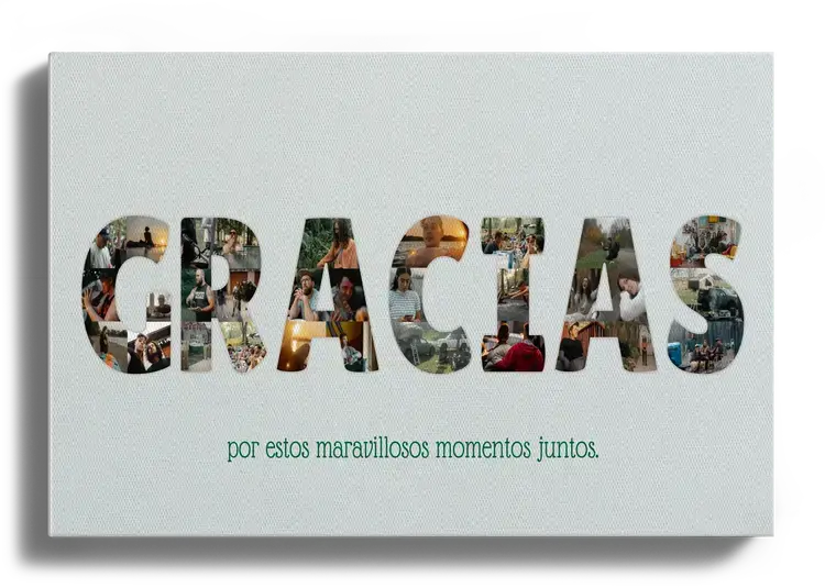 Regalo de despedida companero con espacio para firmas