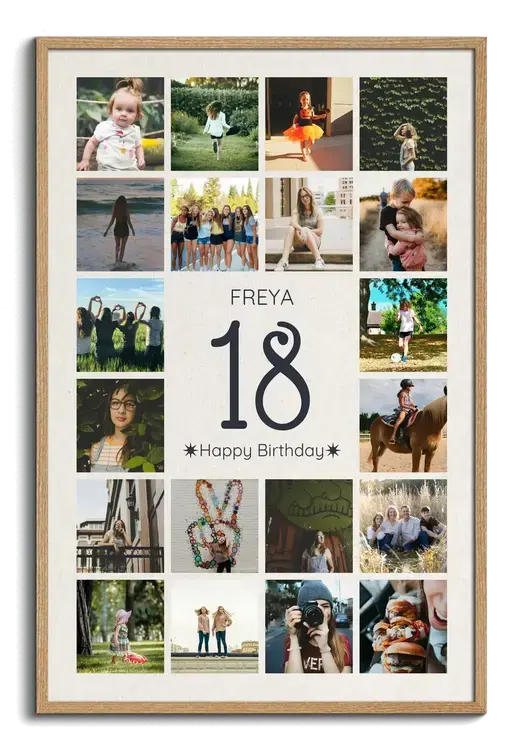 Collage número 18 con fotos, nombre y texto