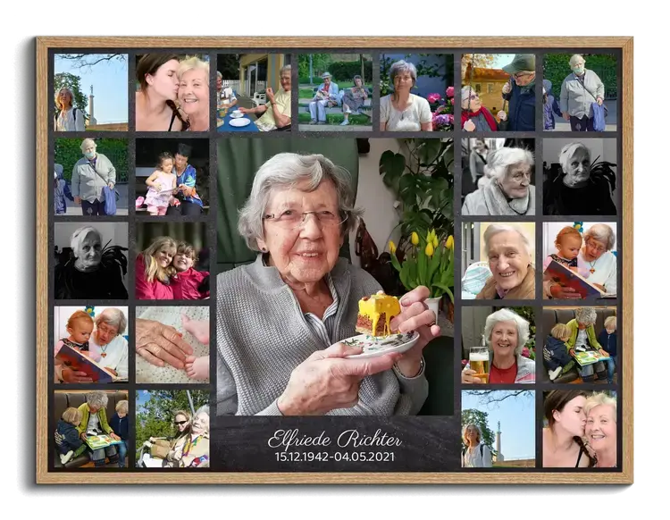 Fotocollage para memoria en funeral
