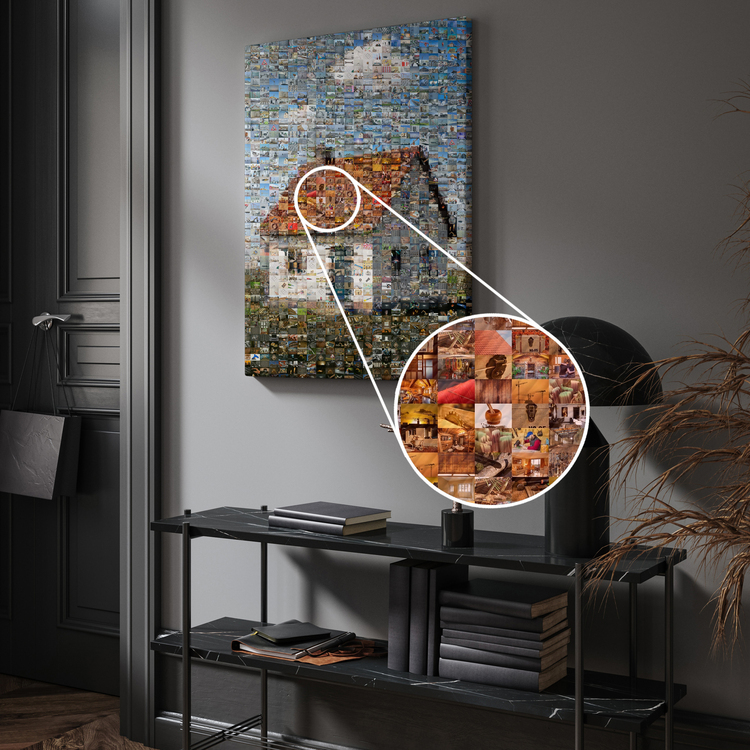 Mosaico de construcción: Casa de fotos de obra