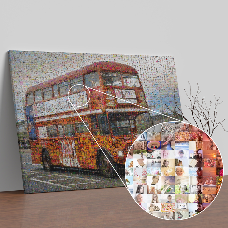 Mosaico de Fotos: Autobús Londinense