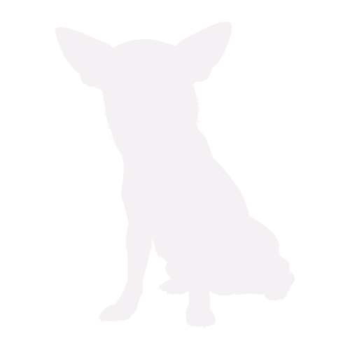 Silueta de perro Chihuahua sentado