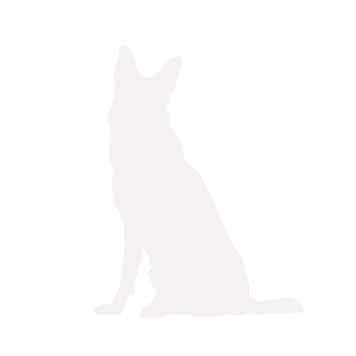 Silueta de perro Pastor Alemán sentado