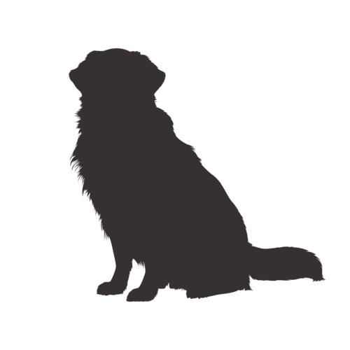 Silueta de perro Golden Retriever sentado