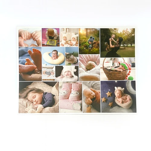 Collage fotográfica en tablero de espuma rígida: Vista frontal
