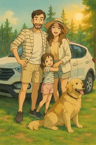 Foto convertida en estilo Ghibli