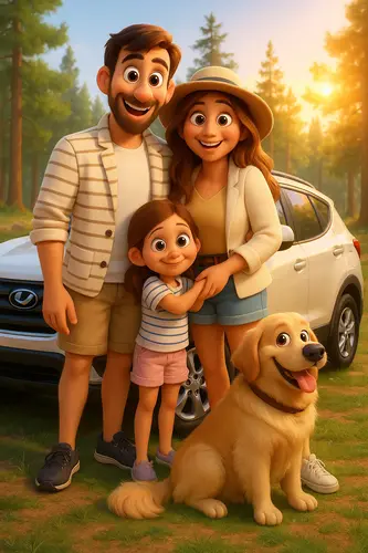 Foto convertida en estilo Pixar